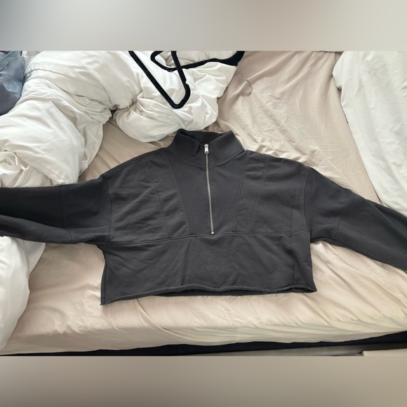 Garage Tops - Garage Crop Quarter Zip